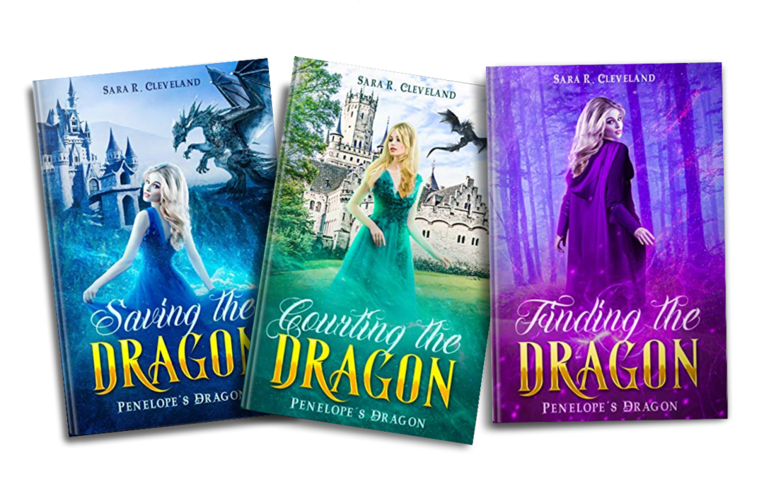 Image of all 3 books in the Penelope's Dragon series.